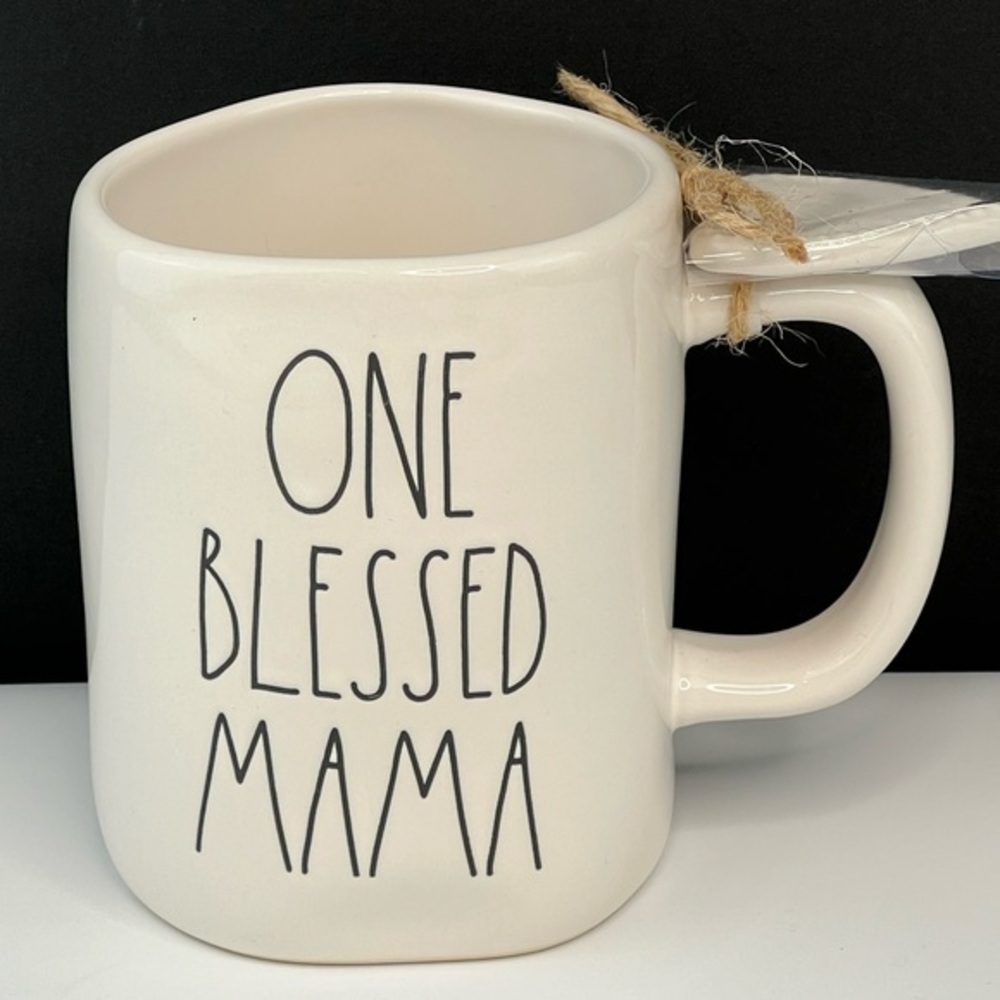 Rae Dunn - ‘One Blessed Mama’ ceramic mug. NWT. Firm!